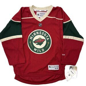 Reebok Red and Green Kids Minnesota Wild Jersey